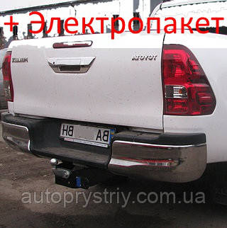 Фаркоп - Toyota Hilux Пікап (2004--) без балки, з'ємний литий на 2 болтах на пластині