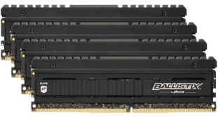 Оперативна пам'ять Crucial Ballistix Elite 16GB (4 x 4GB Kit) DDR4 2666MHz LEAD-FREE w/XMP (BLE4G4D26AFEA.8FBD)