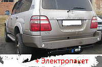 Фаркоп - Toyota Land Сruiser (J100) Внедорожник (1996-2007) съемный литой на 2 болтах на пластине