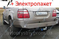 Фаркоп - Toyota Land Сruiser (J120) Внедорожник (2002-2009) съемный литой на 2 болтах на пластине