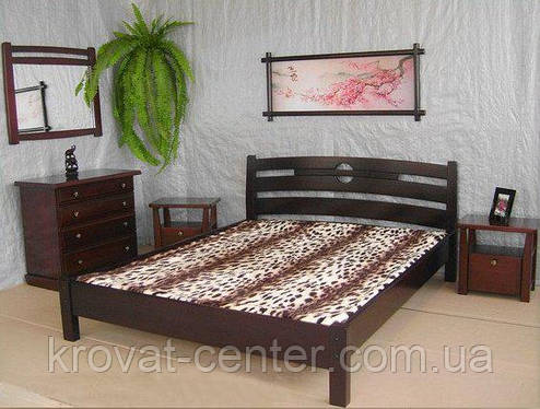 Спальный гарнитур из массива натурального дерева от производителя "Сакура" (двуспальная кровать, 2 тумбочки), фото 2