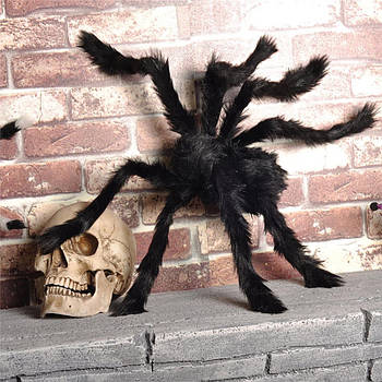 Павук 2м хутряний, павук гігант, декорації на Хеллоуїн, набір 3 шт