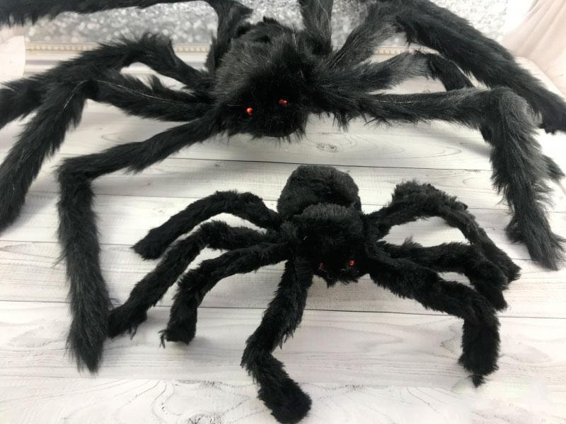 Паук 2м меховой, паук гигант, декорации на Хэллоуин, набор 3 шт - фото 2 - id-p766111549