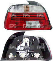 Ліхтар задній для BMW 5 E39 '96-03 лівий (DEPO) червоно-білий, Led габарит