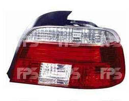 Ліхтарі задні для BMW 5 E39 '96-03 комплект (DEPO) червоно-білі, Crystal