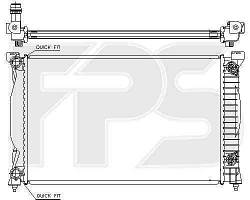 Радіатор охолодження AUDI A4 01-04 SDN / 02-04 AVANT (B6)/A4 05-08 (B7)
