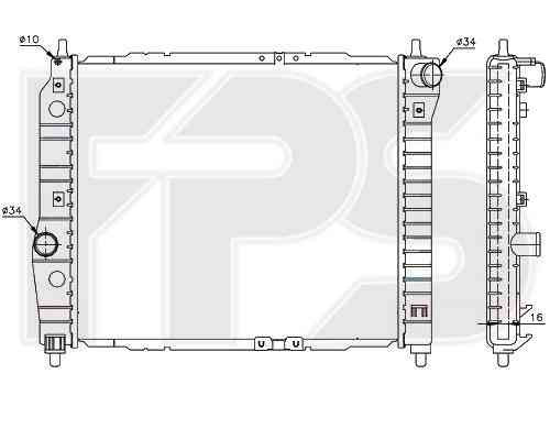 Радиатор охлаждения CHEVROLET AVEO 04-06 SDN/HB (T200)/AVEO 06-12 SDN (T250)