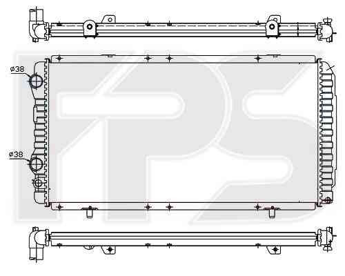 Радиатор CITROEN_JUMPER 94-01/JUMPER 02-06, FIAT_DUCATO 94-01/DUCATO 02-06, PEUGEOT_BOXER 94-01/BOXER 02-06