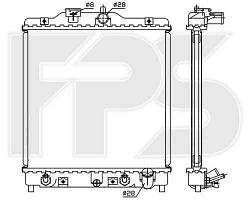 Радиатор HONDA_CIVIC 92-95 HB (EG/EH)/CIVIC 92-95 SDN (EG/EH)/CIVIC 95-00 EUR