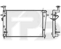 Радиатор охлаждения двигателя Hyundai TUCSON 2004-2013 (JM)