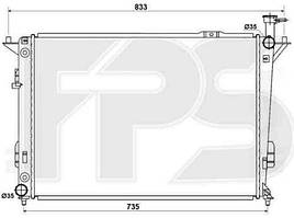 Радиатор охлаждения двигателя Hyundai Santa Fe (Koyorad)