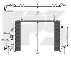 Радіатор кондиціонера AUDI_100 91-94/A6 94-97 SDN / 94-98 AVANT (C4)