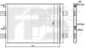 Радіатор кондиціонера DACIA_LOGAN 07-09 MCV, RENAULT_DUSTER 10-/LOGAN 09-13/SANDERO 08-13