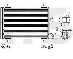 Радіатор кондиціонера CITROEN_BERLINGO 02-07, PEUGEOT_PARTNER 02-07