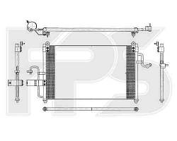 Радиатор кондиционера DAEWOO_NUBIRA 97-99 (J100)