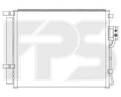 Радіатор кондиціонера HYUNDAI_SANTA FE II 09-12