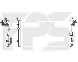 Радіатор кондиціонера HYUNDAI_SONATA 01-05 (EF)