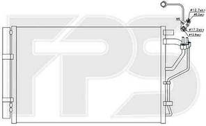 Радіатор кондиціонера HYUNDAI_ELANTRA 11-14 (MD)/i30 12-, KIA_CEED 12-