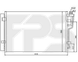 Радіатор кондиціонера HYUNDAI_ELANTRA 06-10 (HD)/i30 08-12, KIA_CEED/PRO CEED 07-09/CEED/PRO CEED 09-12