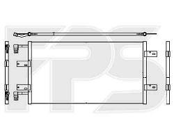 Радіатор кондиціонера NISSAN_PRIMASTAR 02-07/PRIMASTAR 07-, OPEL_VIVARO 02-07/VIVARO 07-, RENAULT_TRAFIC 02-07