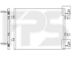 Радіатор кондиціонера NISSAN_PRIMASTAR 07-, OPEL_VIVARO 07-, RENAULT_TRAFIC 07-