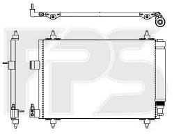Радіатор кондиціонера PEUGEOT_407 04-10