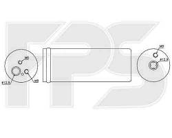 Осушувач кондиціонера SEAT_IBIZA 99-02 + CORDOBA (БЕЗ VARIO), SKODA_OCTAVIA 97-00 (1U2/1U5)/OCTAVIA 00-10