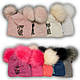ОПТ Дитяча шапка нитка люрекс, два помпони та шарф хомут, р. 50-52 (5 шт./набір), фото 9