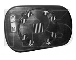 Вкладиш дзеркала правий із обігрівом під кругле кріплення Fiesta 2002-06