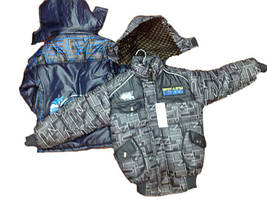Куртка-аляска на хутрі "Орел" для хлопчика на 3,4 роки