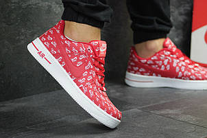 Чоловічі кросівки Nike Air Force,червоні з білим 41,44 р, фото 2