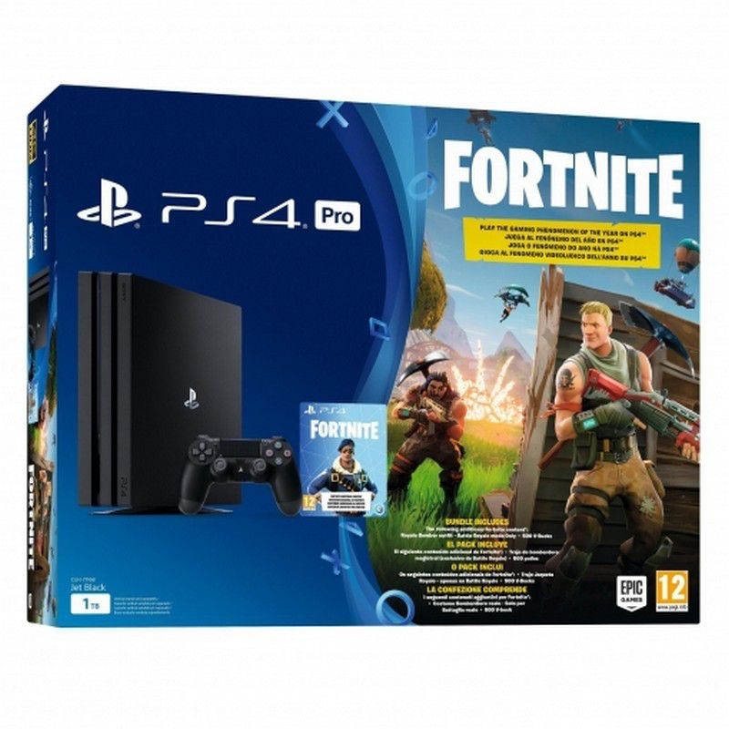 Ігрова приставка Sony PlayStation 4 Pro 1 TB black + гра Fortnite