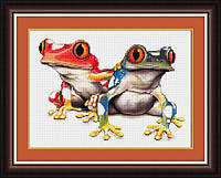 Набір алмазної вишивки (малювання камінням) "Червоні жаби"