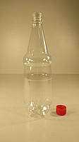 Пляшка ПЕТ пластикова харчова 1.0 л, прозора з кришкою (110 шт/уп)