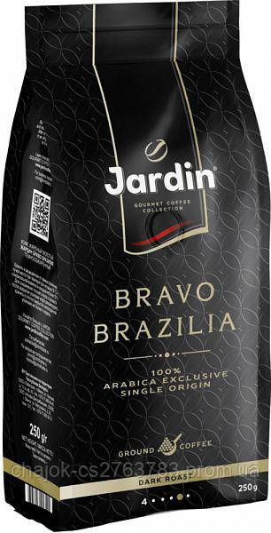 Кава смажена мелена Jardin Bravo Brazilia dark roast, 250 гр.