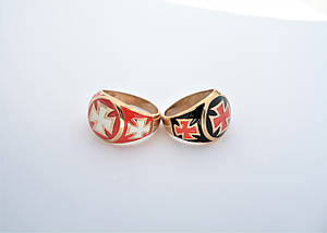 Кільце перстен Хрест Тамплієрів, фото 5