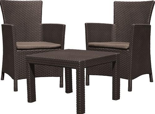 Комплект садовой мебели Rosario balcony Set пластик коричневый (Time Eco TM)