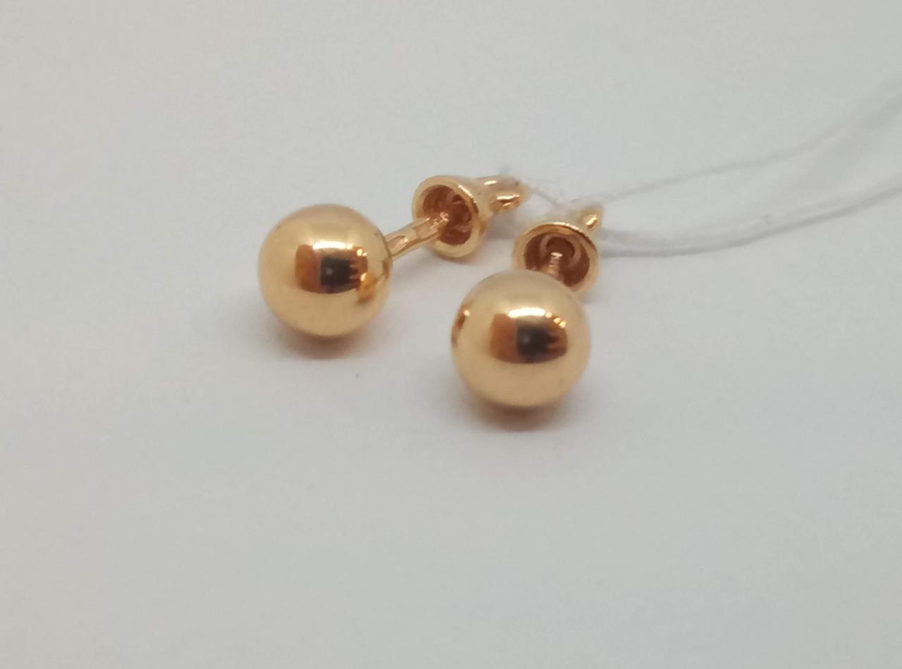 Золоті сережки-пуссети. 580055, фото 1