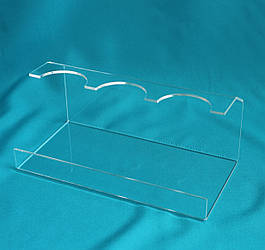 Прозора акрилова підставка для французьких хот-догів із трьома отворами | тримач для подачі