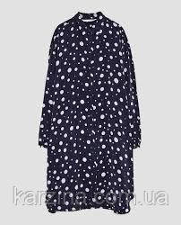 Довга сорочка-плаття в горох ZARA р. XS