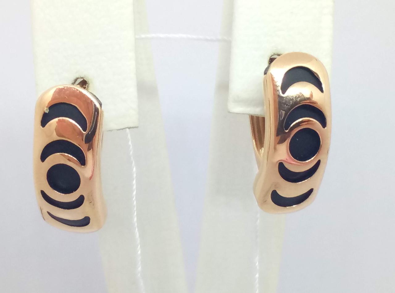 Золоті сережки з каучуком. 930015