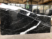 Negro Marquina diagonal open book чорний мармур 20 мм