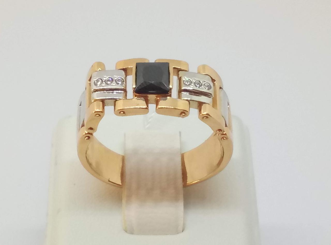 Золоте кільце з фіанітами.  ПЧ044.010И 21