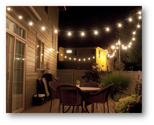 ретро гирляна з ламп