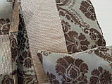Комплект декоративних подушок Firanka Damask 40х37см 1шт 30х25см 2шт шоколадний з бежевим (п_0349), фото 4