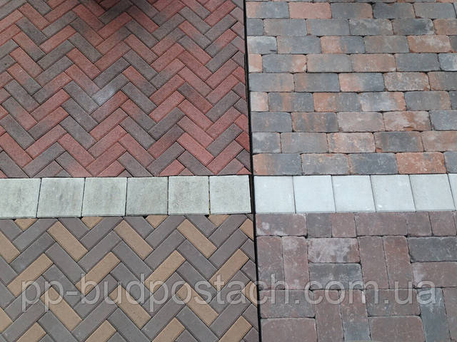 Тротуарная плитка Кирпич стандартный Антик и кирпич узкий Тротуарная плитка Кирпич стандартный Антик и кирпич узкий