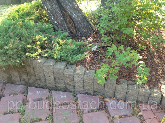 Тротуарная плитка Колотый столбик Золотой Мандарин серый Тротуарная плитка Колотый столбик Золотой Мандарин серый