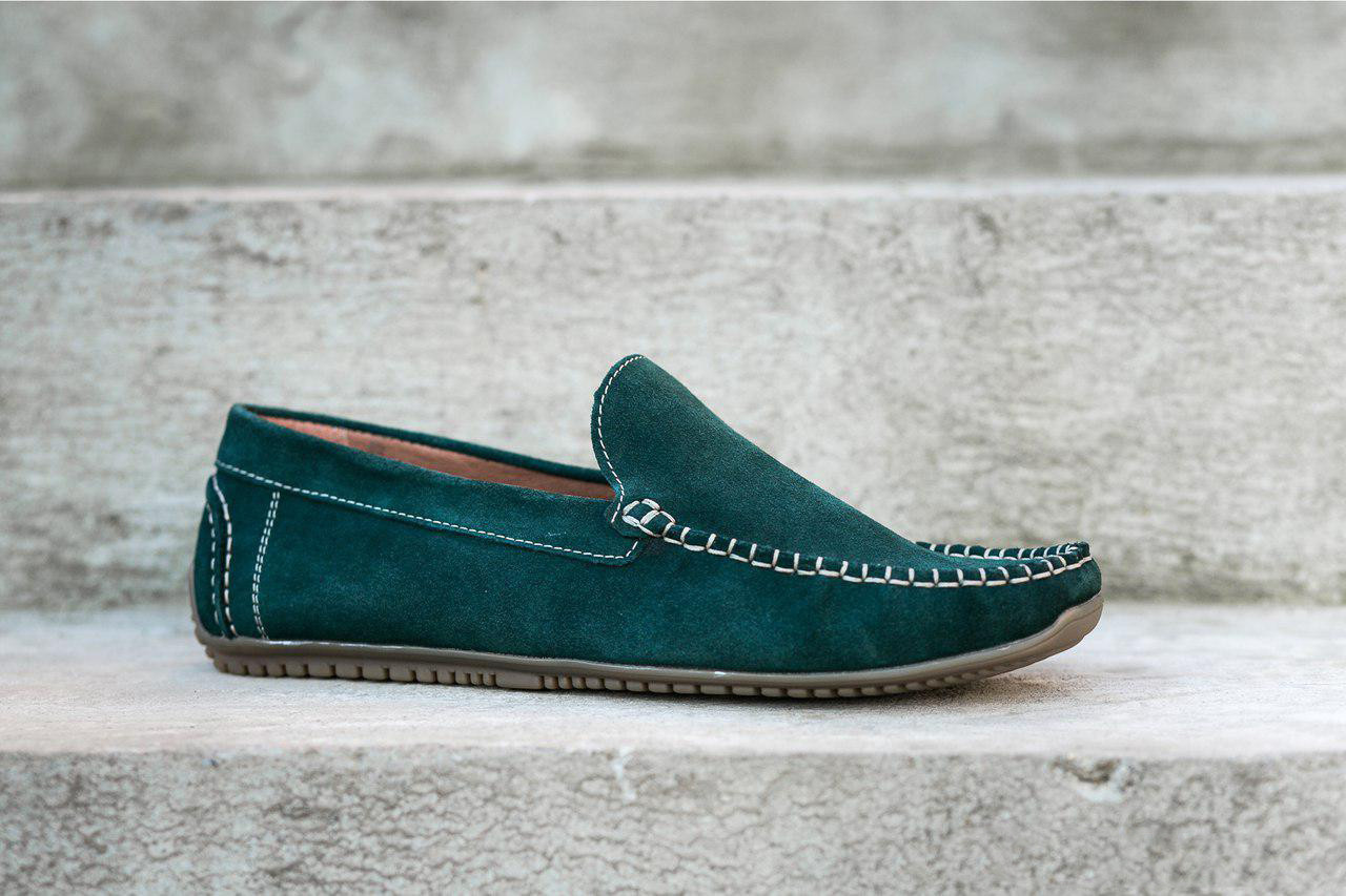 Чоловічі зелені мокасини Prime shoes