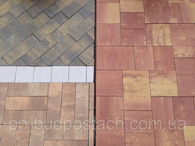 Тротуарная плитка Модерн и кирпич без фаски Тротуарная плитка Модерн и кирпич без фаски