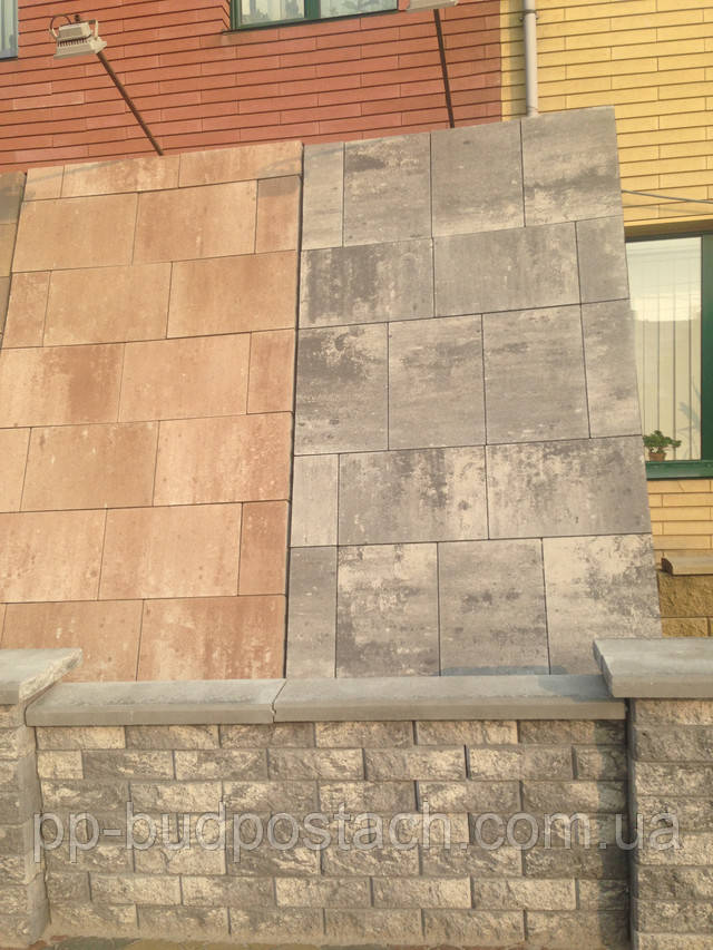 Тротуарная плитка Монолит серая и розовая Тротуарная плитка Монолит серая и розовая